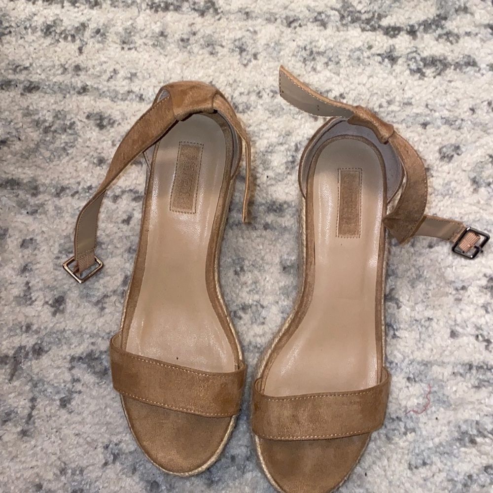 Espadrille wedge heeled sandals